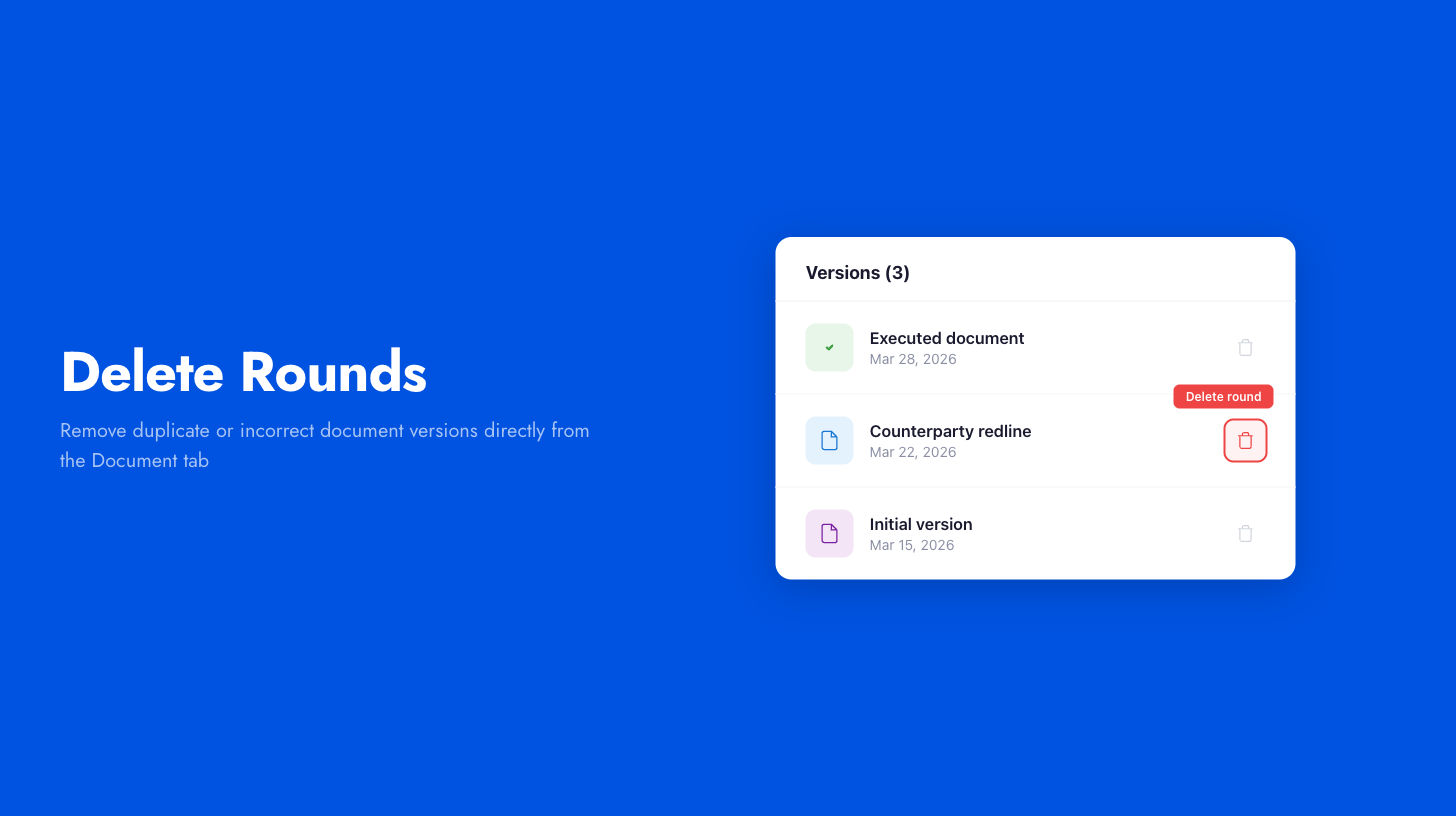 Delete Document Rounds