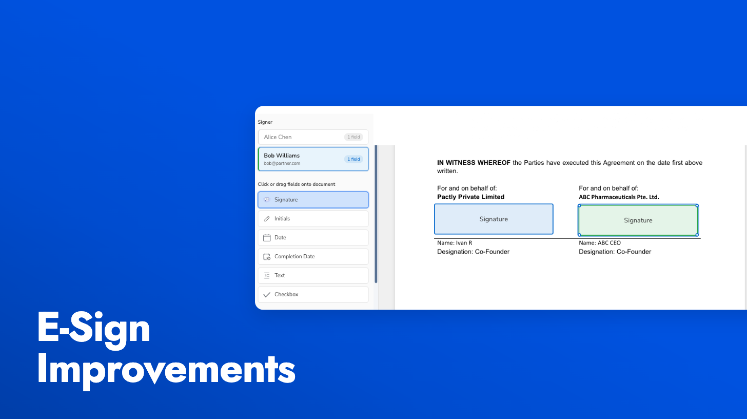 E-Sign Improvements