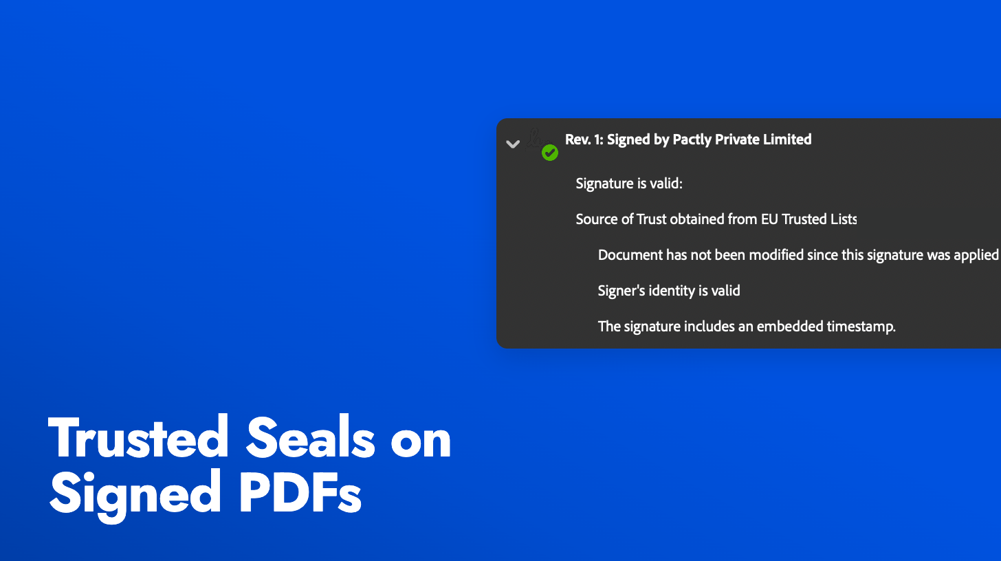 Trusted Seal in Adobe Reader