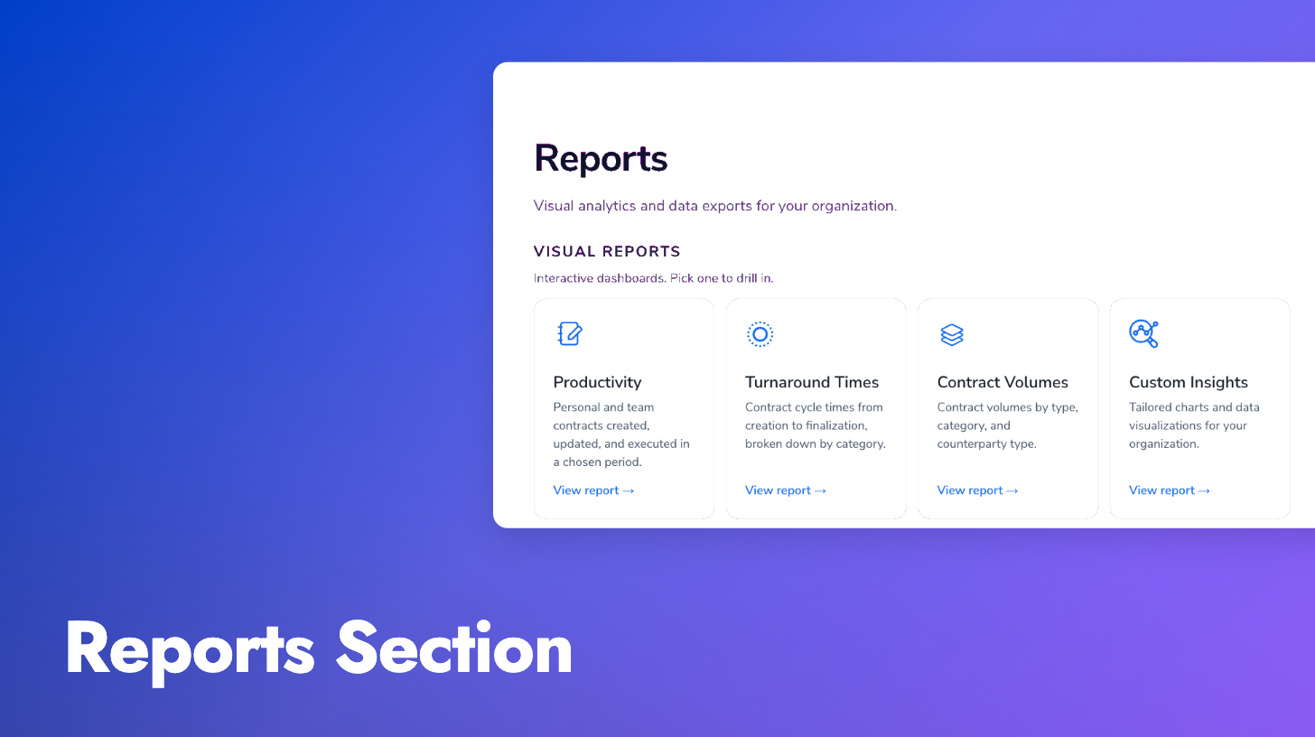Reports Section