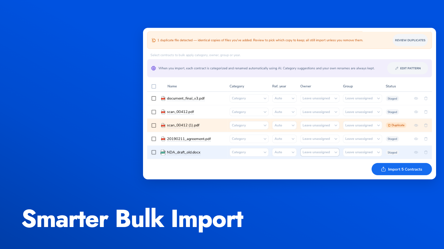 Bulk Import with AI Classification