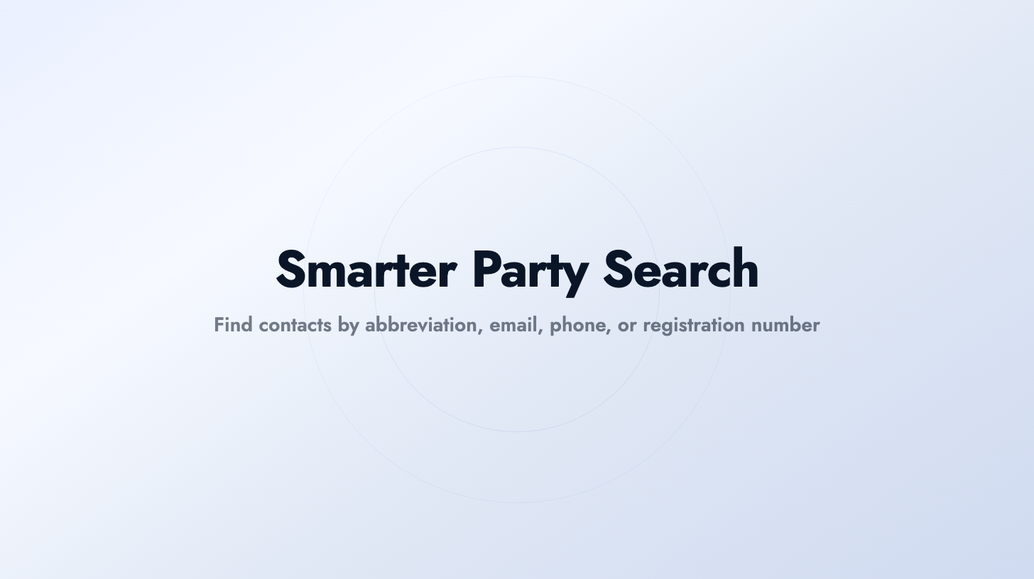 Smarter Party Search
