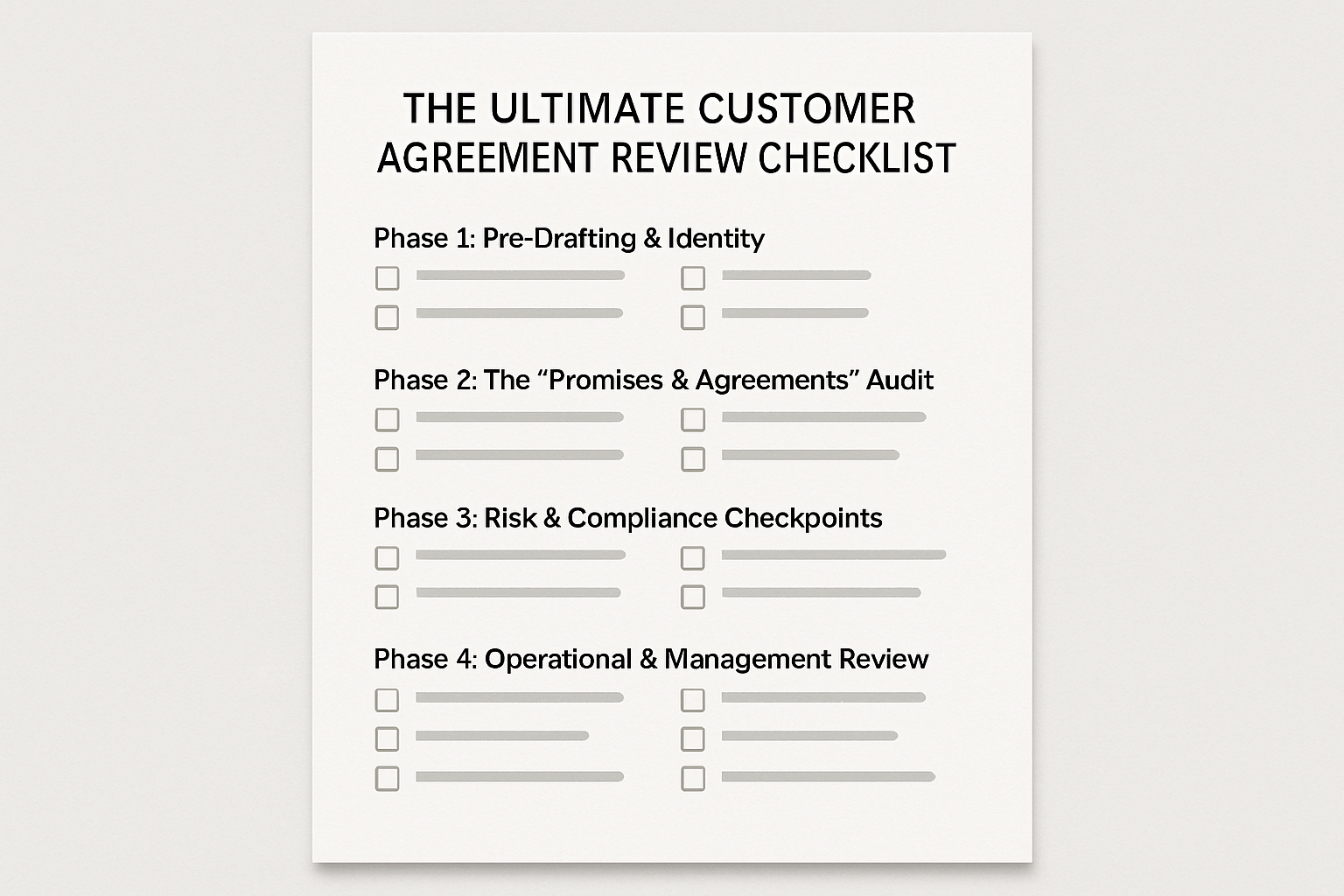 The Ultimate Customer Agreement Review Checklist