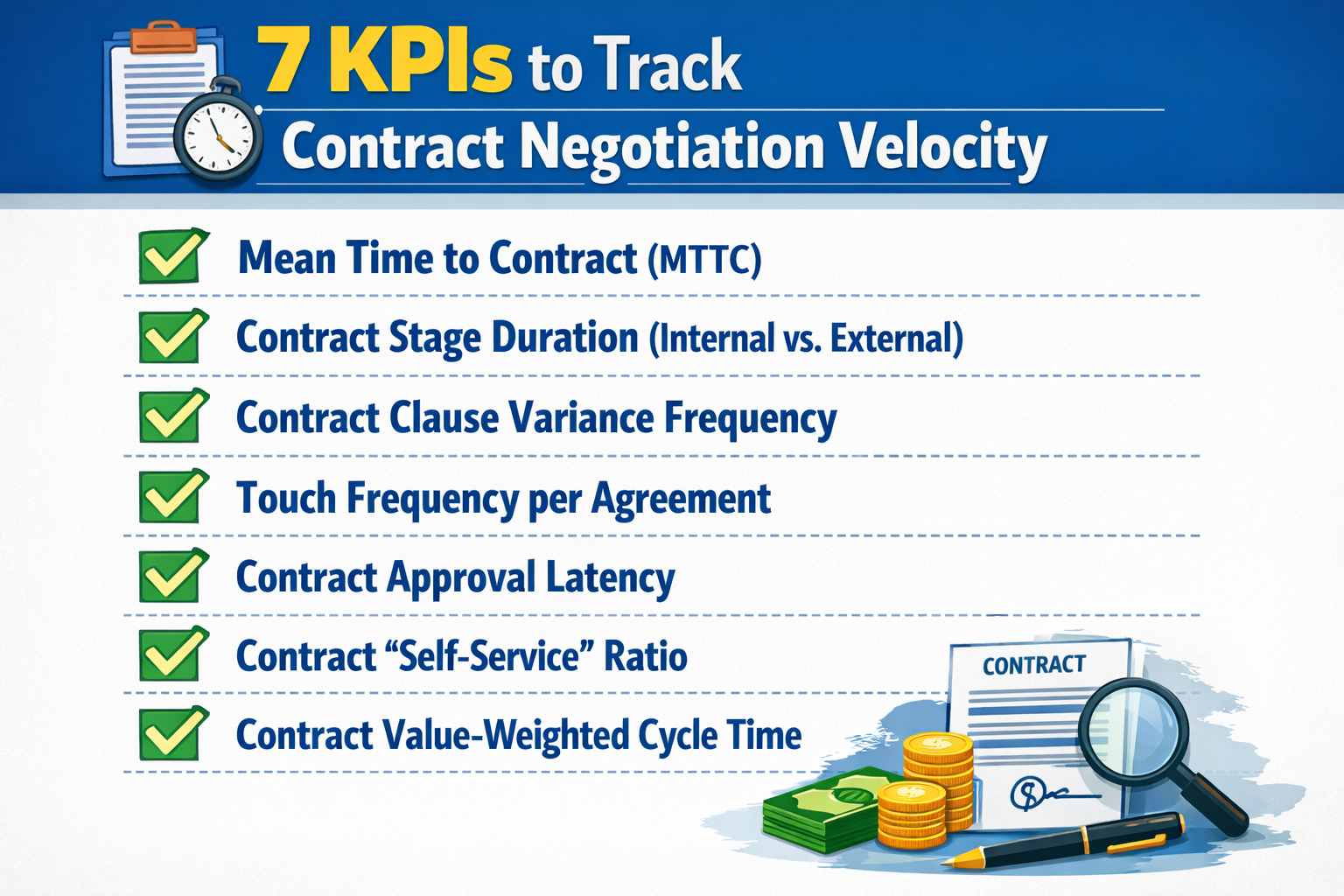 Discover 7 KPIs that help legal teams quantify contract negotiation speed and identify systemic bottlenecks.