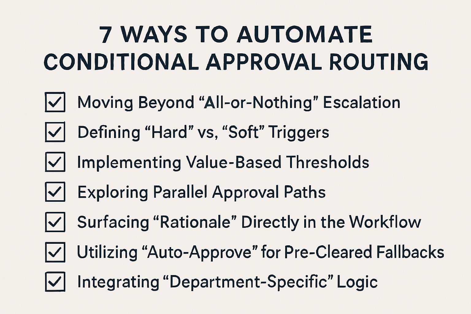 Learn 7 approaches to automating conditional approval routing for non-standard redlines and reclaim your headspace for strategic deals.