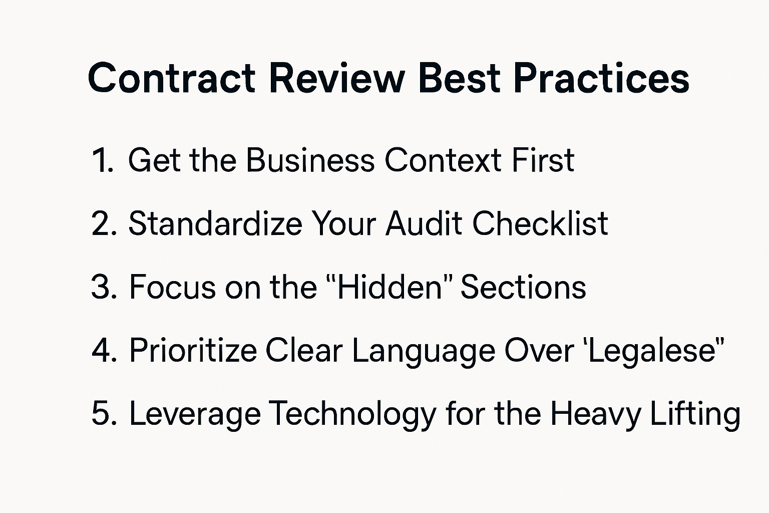 Master contract review best practices for 2026 - from auditing critical clauses, avoiding ambiguity, and leveraging AI for speed.