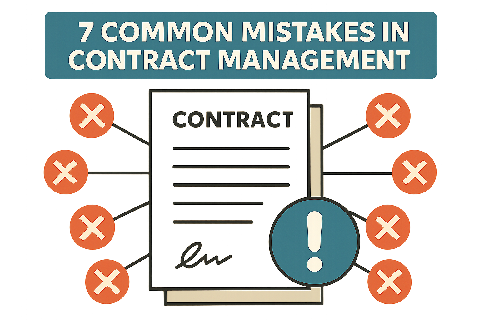Learn the 7 common mistakes in contract management, from missed renewals to fragmented storage, and how to fix them in 2026.