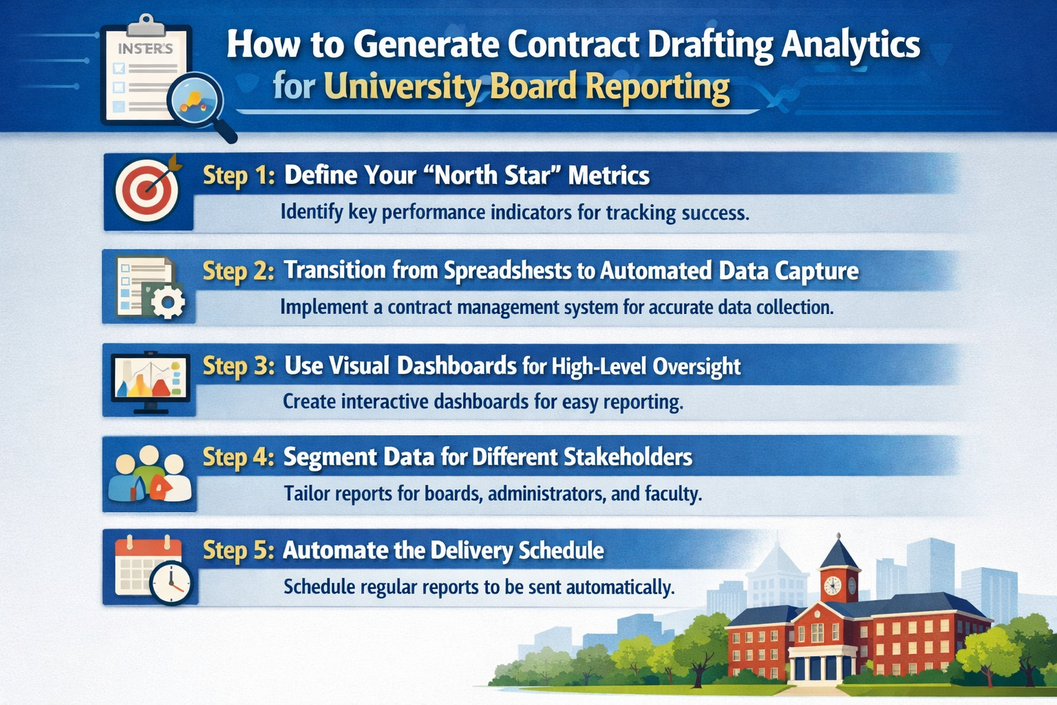 Contract Drafting Analytics for University Boards